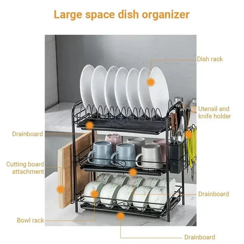 3 Layer Dish Drying Rack