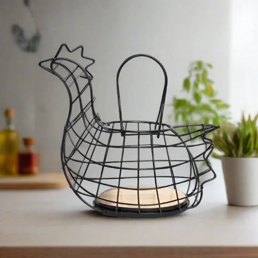 Hen Shaped Egg Basket